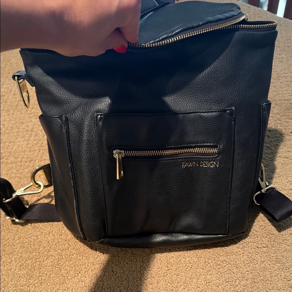 Fawn Design Black Backpack with Gold Accents - Picture 7 of 7